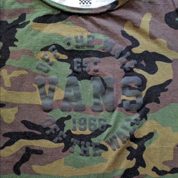vans camo shirt womens